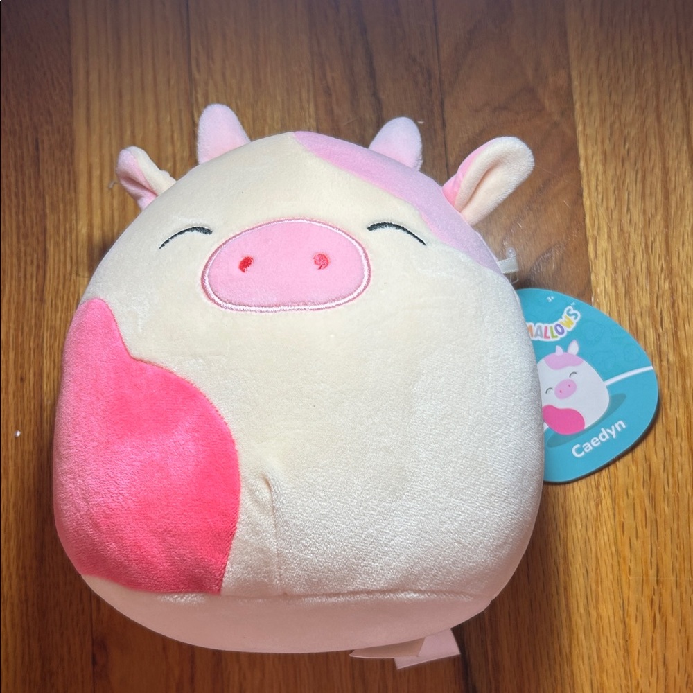 Squishmallows Pink and Cream Cow Plush